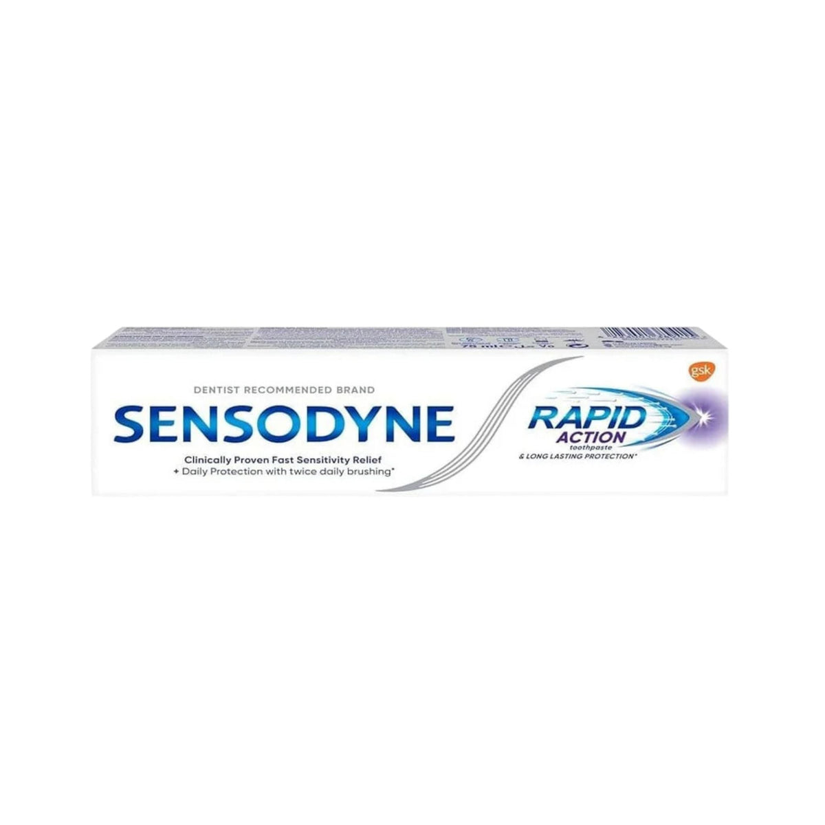 Refect Beauty Sensodyne Rapid Action toothpaste box for sensitive teeth relief and enamel protection