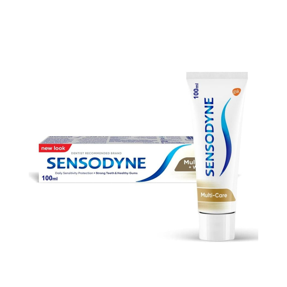 Refect Beauty Sensodyne Multi Care + Whitening toothpaste tube and box for sensitive teeth protection