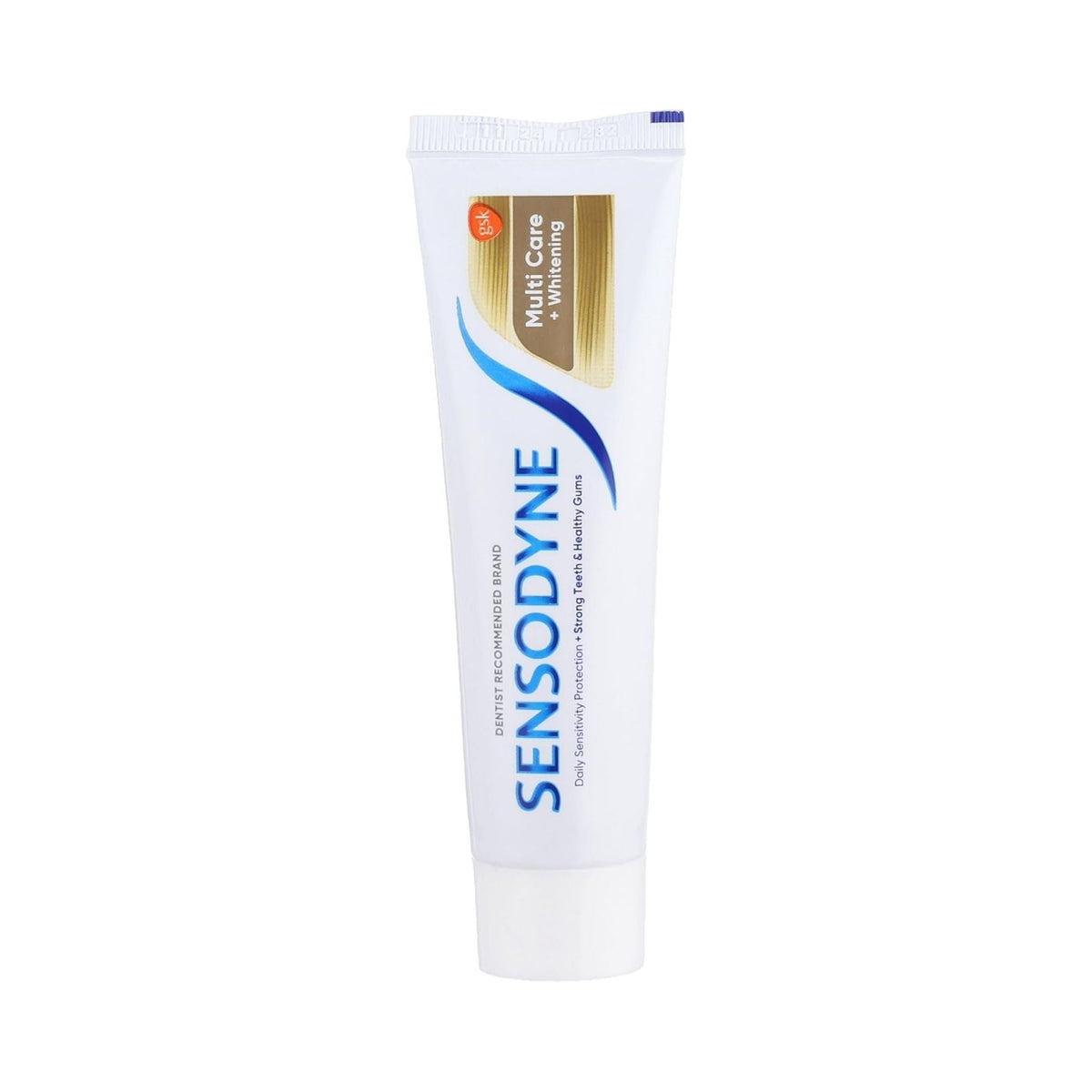Refect Beauty Sensodyne Multi Care + Whitening toothpaste tube for sensitive teeth and enamel protection.