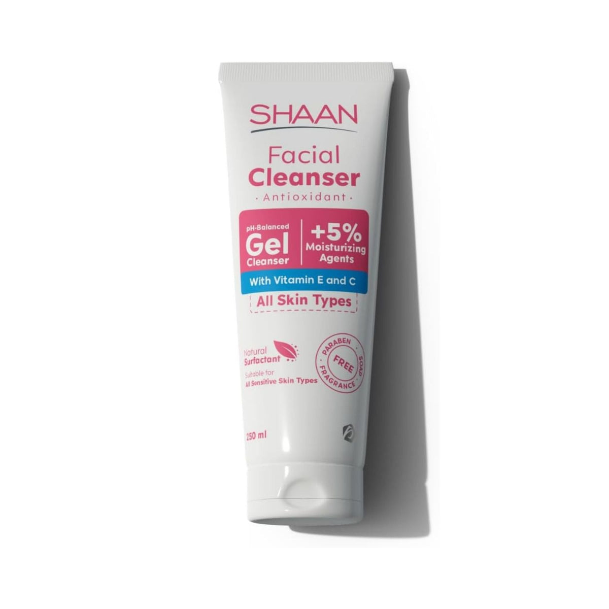 Refect Beauty Shaan antioxidant facial cleanser gel tube for all skin types, including sensitive skin.