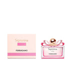 Refect Beauty Salvatore Ferragamo Signorina In Fiore Eau de Toilette bottle and pink box with signature bow detail