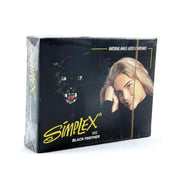 Refect Beauty Simplex Black Panther natural latex condom 3-pack box with black panther and woman illustration