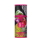 Refect Beauty SJP NYC Eau de Parfum in a vibrant, multi-colored patterned cylindrical bottle with pink accents.