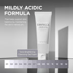 Refect Beauty SKIN1004 Centella Tone Brightening Cleansing Gel Foam tube with pH balance scale graphic