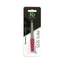 Refect Beauty Fe small stainless steel nail file with a pink handle and double-sided sapphire abrasive surface.