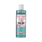 Refect Beauty Soap & Glory Face Soap and Clarity Vitamin C facial wash in a 350ml turquoise bottle