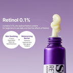 Refect Beauty Some By Mi Retinol Intense eye cream with a dollop of cream on the purple tube tip against purple background