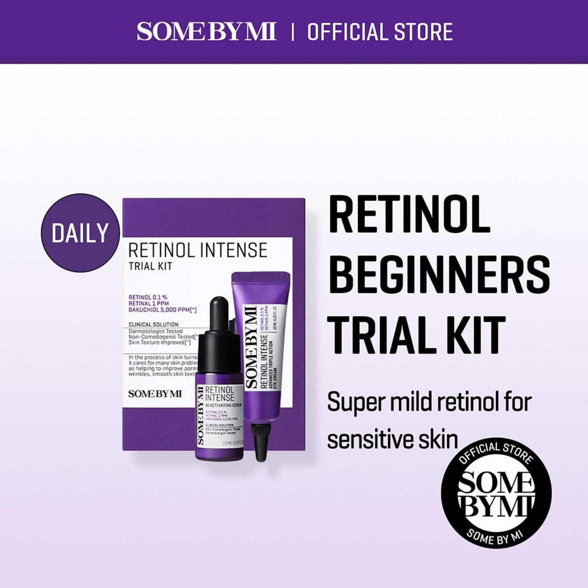 Refect Beauty Some By Mi Retinol Intense Trial Kit with serum and eye cream for anti-aging and sensitive skin