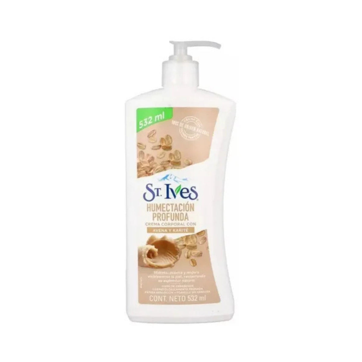 Refect Beauty St. Ives Deep Moisturizing Oatmeal and Shea Butter body lotion in a 532ml pump bottle for dry skin