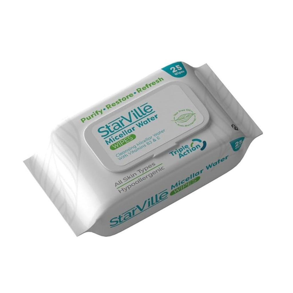Refect Beauty StarVille micellar water cleansing wipes pack for all skin types with vitamins B3 and E