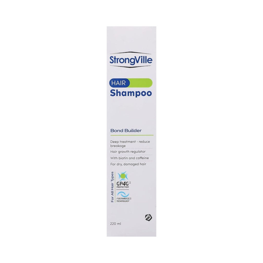 Refect Beauty Strongville hair shampoo bottle for strengthening dry and damaged hair with biotin and caffeine