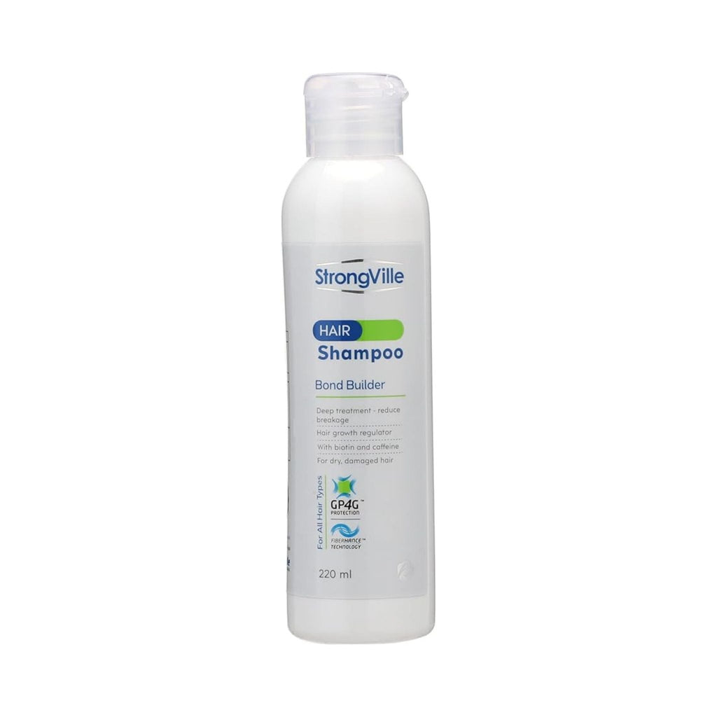 Refect Beauty Strongville hair shampoo bottle with biotin and keratin for strengthening and reducing breakage.