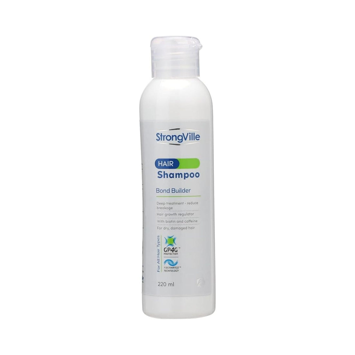 Refect Beauty Strongville hair shampoo bottle with biotin and keratin for strengthening and reducing breakage.