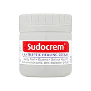 Refect Beauty Sudocrem antiseptic healing cream in a white plastic tub for treating skin irritations and rashes.