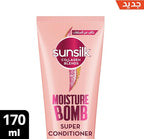 Refect Beauty Sunsilk Collagen Blends Moisture Bomb sulfate-free super conditioner in a 170ml pink tube.