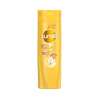 Refect Beauty Sunsilk Soft & Smooth shampoo bottle in yellow packaging with silk protein, argan oil, and vitamin C.