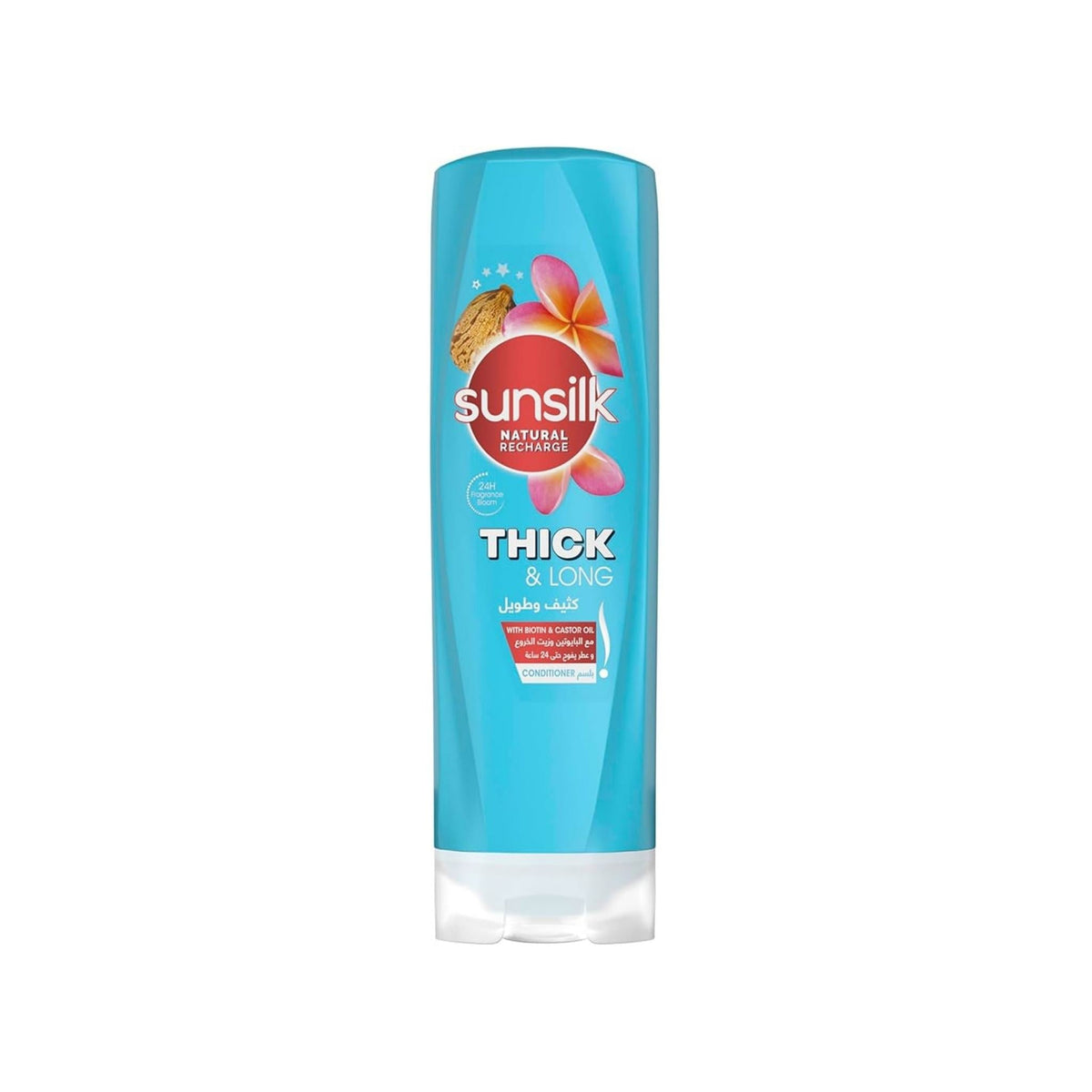 Refect Beauty Sunsilk Thick & Long conditioner bottle with biotin and castor oil for stronger, thicker hair