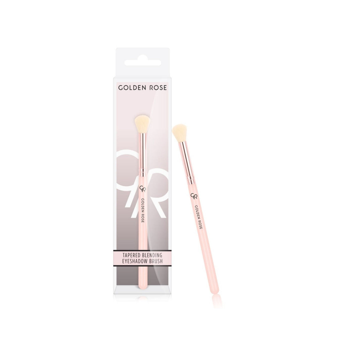 Refect Beauty Golden Rose tapered eyeshadow blending brush with soft synthetic bristles and a nude handle in packaging