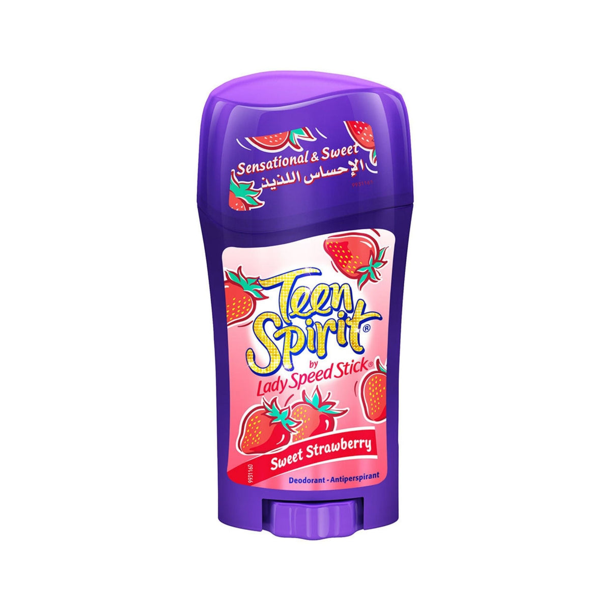 Refect Beauty Lady Speed Stick Teen Spirit Sweet Strawberry antiperspirant deodorant in a purple twist-up container.
