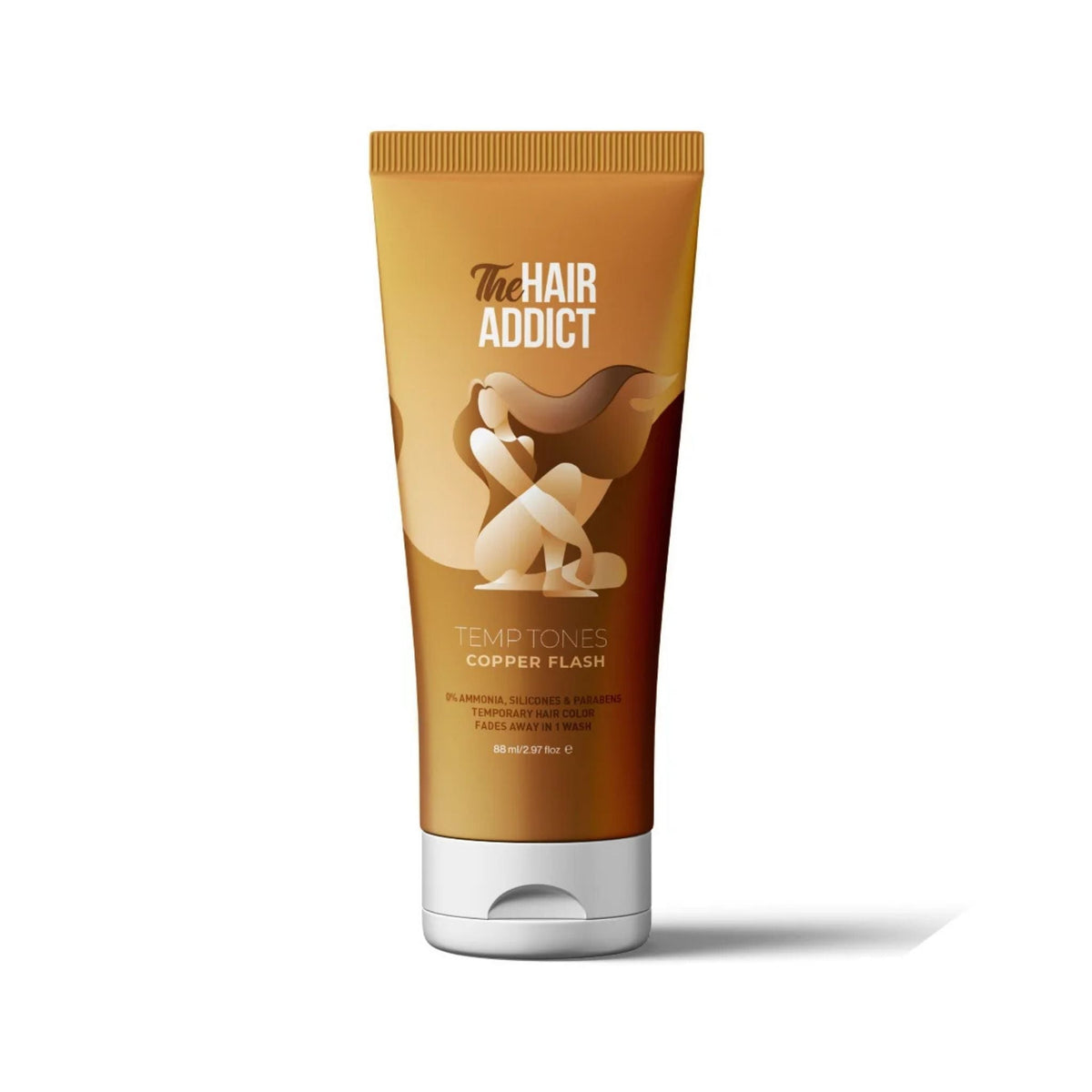 Refect Beauty The Hair Addict Temp Tones copper flash temporary hair color in a squeeze tube