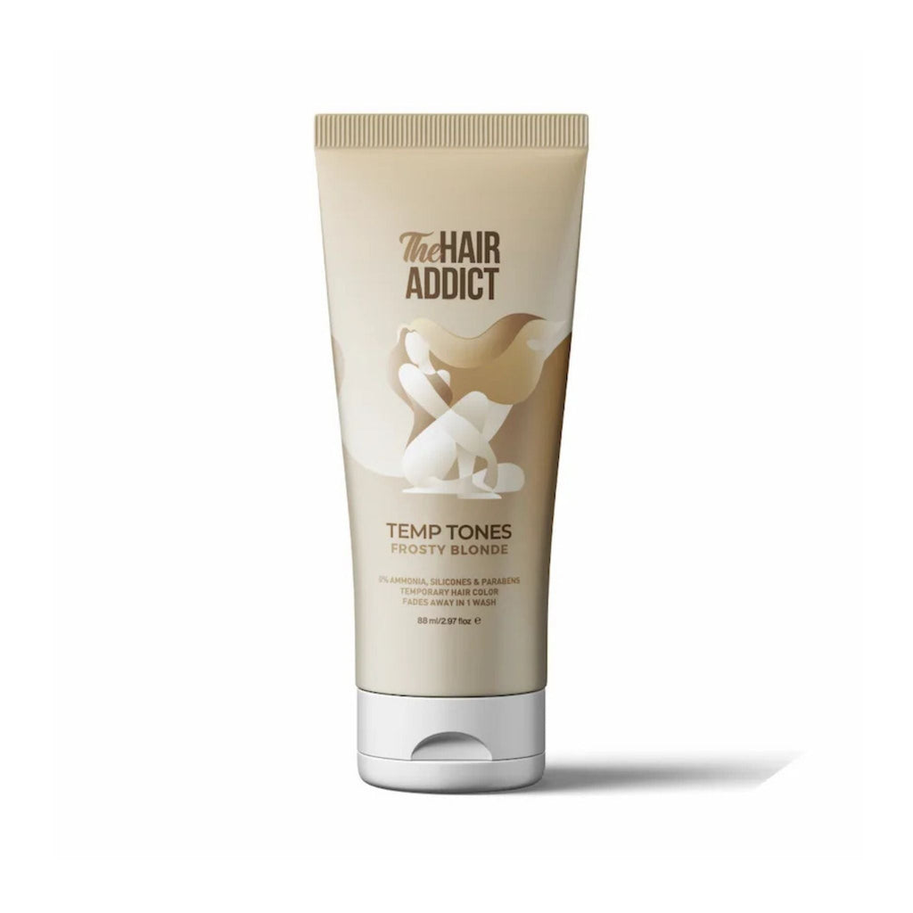 Refect Beauty The Hair Addict Temp Tones Frosty Blonde temporary hair color in a beige squeeze tube