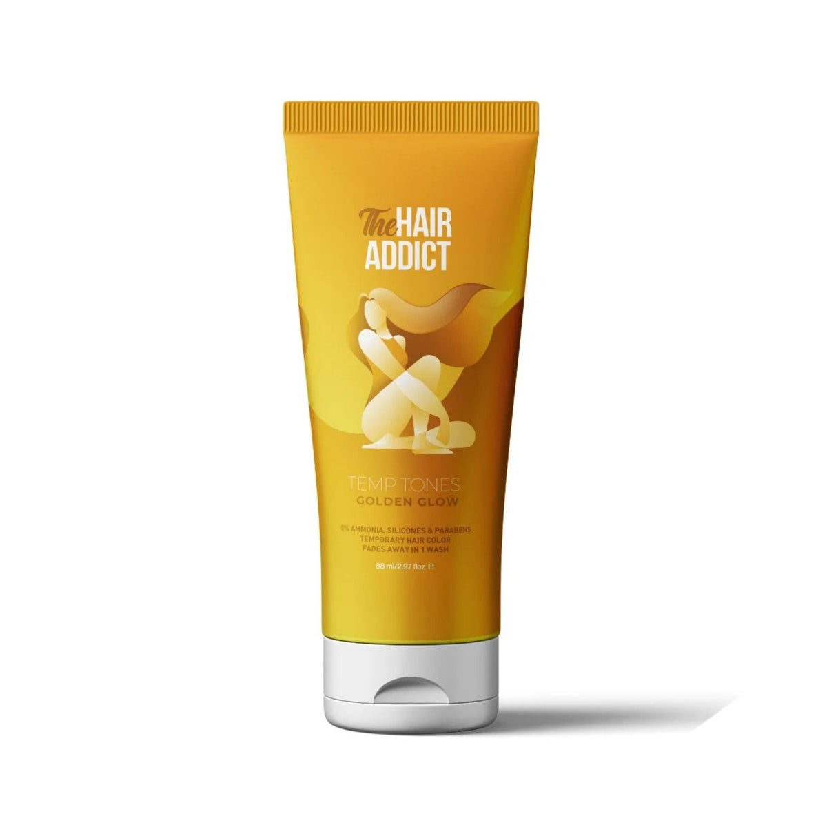 Refect Beauty The Hair Addict Temp Tones temporary hair color in Golden Glow in a yellow squeeze tube