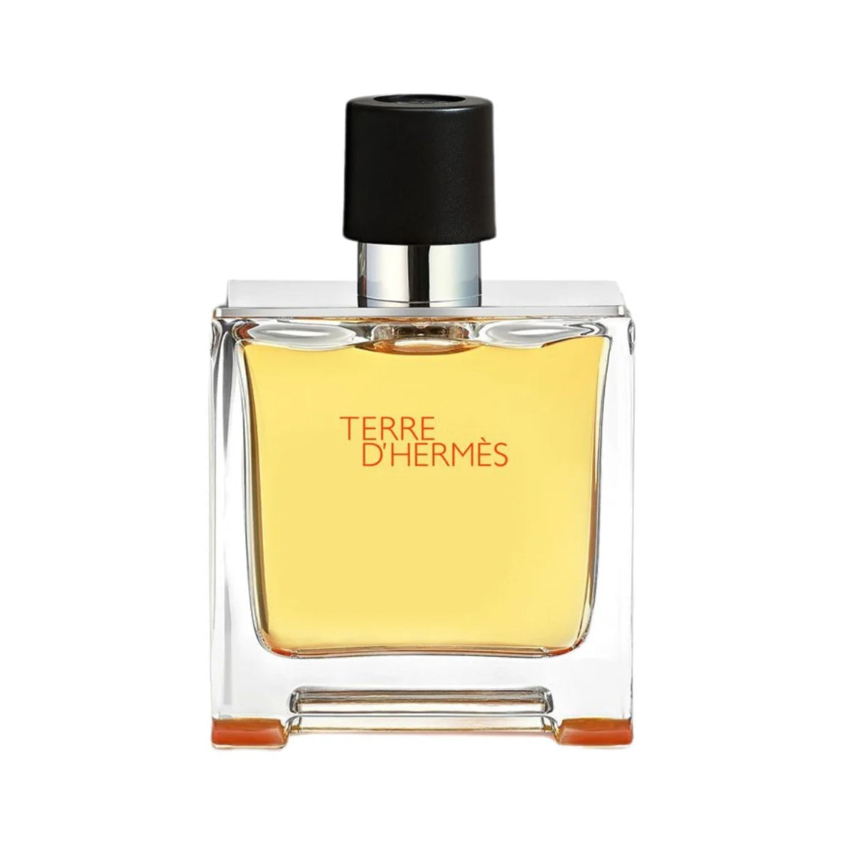 Refect Beauty Terre D'Hermès Parfum bottle with amber fragrance and black cap against a white background