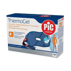 Refect Beauty Pic Solution Thermogel knee cushion in blue with adjustable elastic strap for hot and cold therapy.