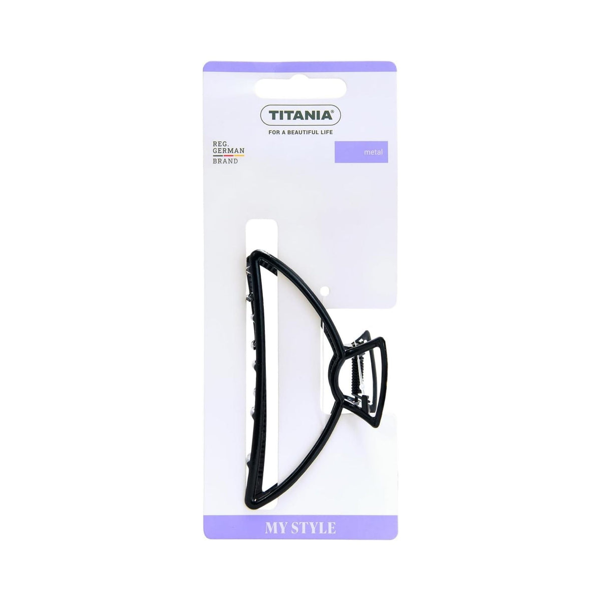 Refect Beauty Titania black metal hair claw clip on retail packaging for secure styling and sectioning