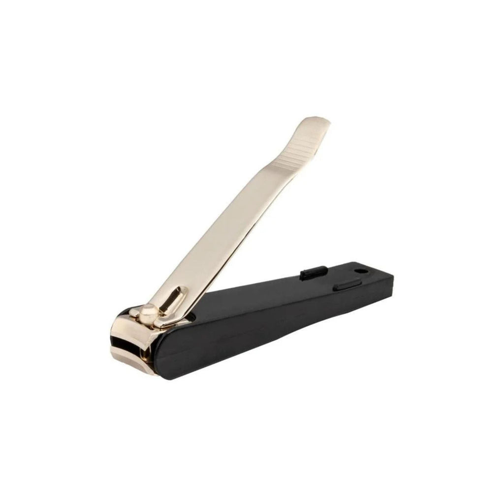 Refect Beauty Titania large nail clipper featuring a gold-plated lever and a sleek black handle for precise trimming.