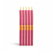 Refect Beauty Titania set of five pink flexible foam sausage hair rollers for heat-free curling and styling.