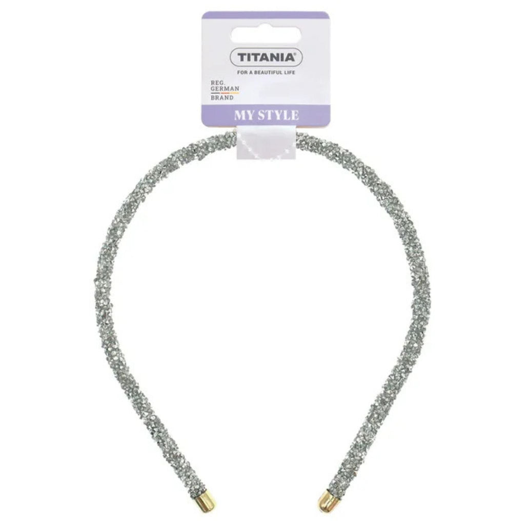 Refect Beauty Titania Sortette silver glitter hair headband for everyday styling and secure hair hold