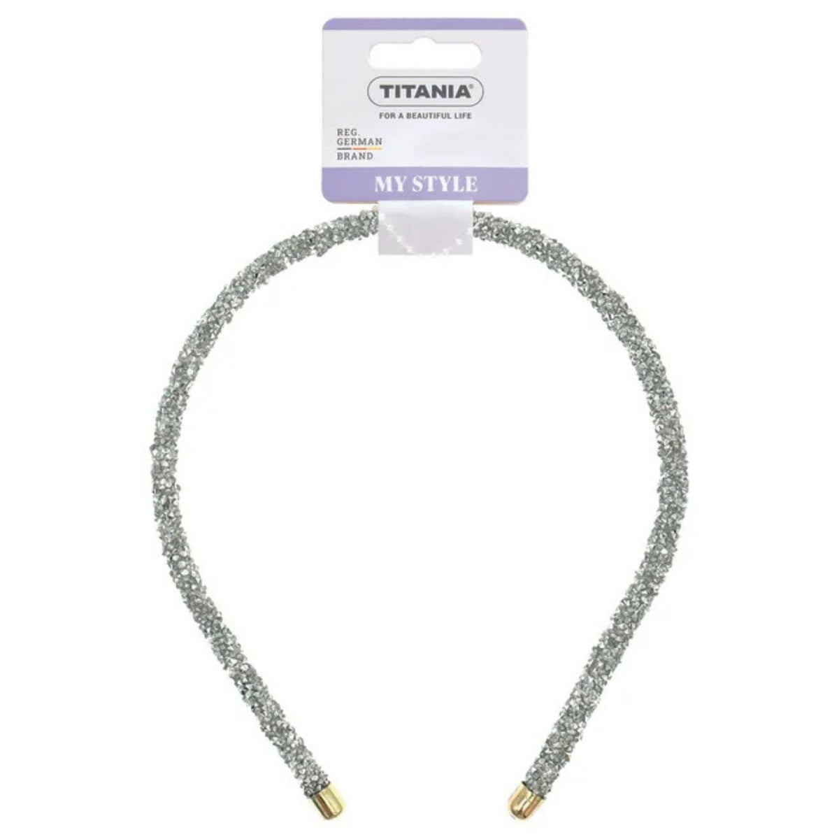 Refect Beauty Titania Sortette silver glitter hair headband for everyday styling and secure hair hold