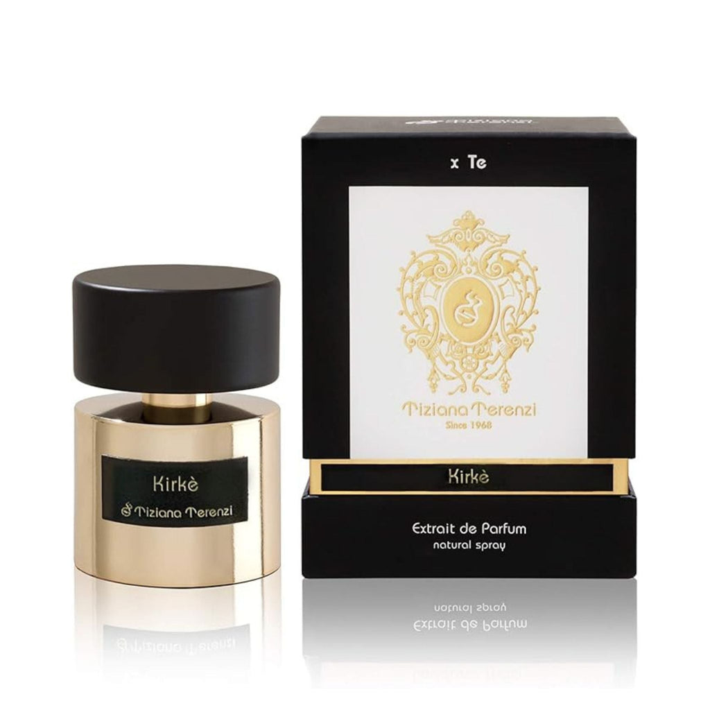 Refect Beauty Tiziana Terenzi Kirke Extrait de Parfum bottle and black presentation box with gold emblem
