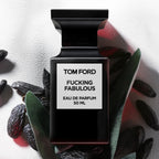 Refect Beauty Tom Ford F*cking Fabulous unisex eau de parfum in a black bottle surrounded by sage and tonka beans.