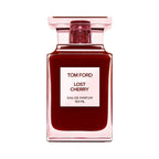 Refect Beauty Tom Ford Lost Cherry Eau de Parfum in a signature deep red glass bottle with a square cap.