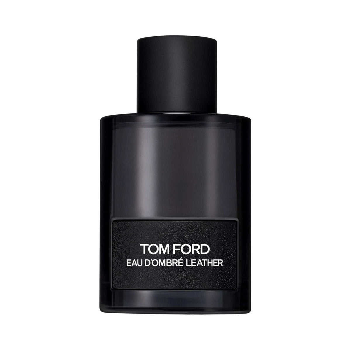 Refect Beauty Tom Ford Eau d'Ombré Leather fragrance bottle in sleek black glass with a textured label.