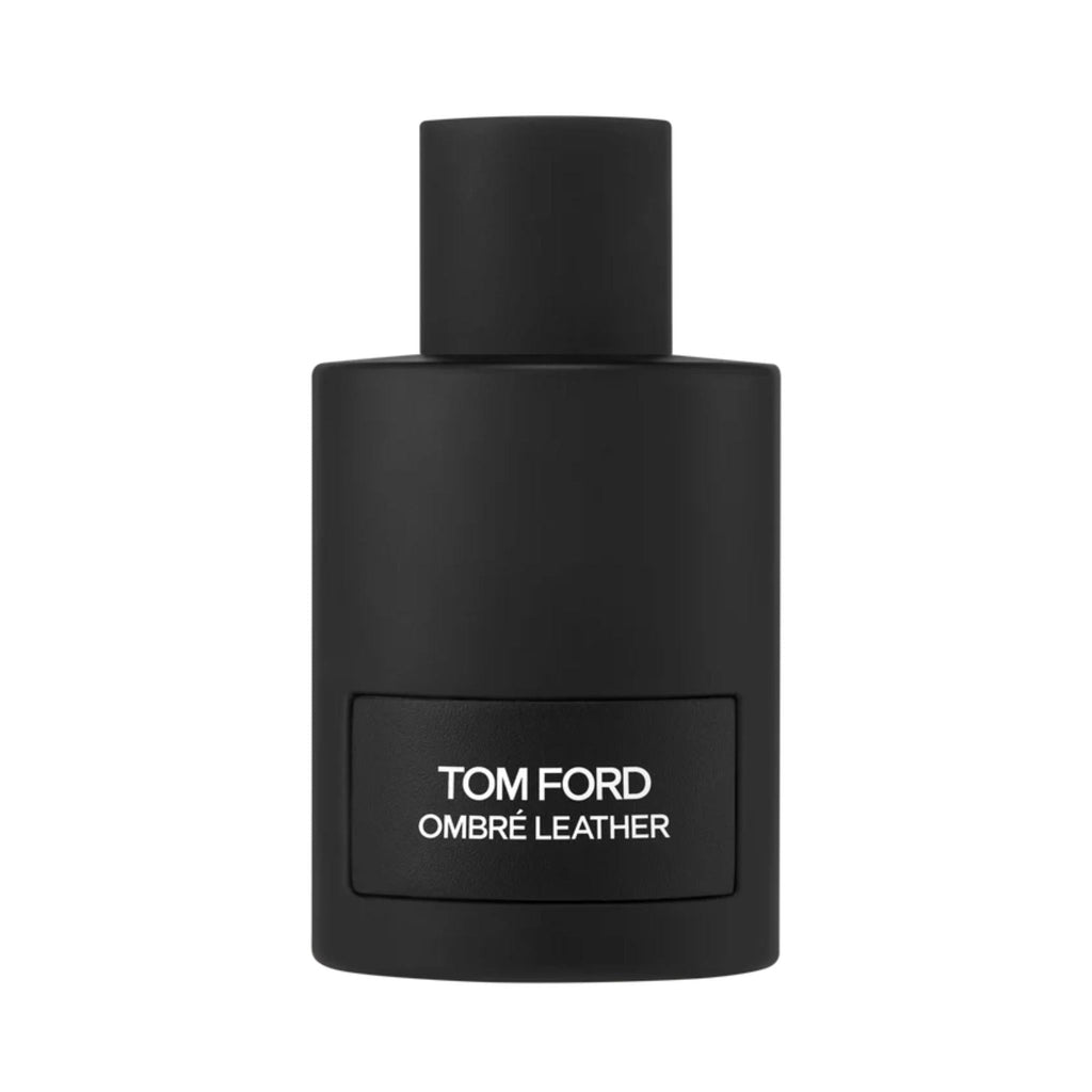 Refect Beauty Tom Ford Ombre Leather Eau de Parfum in a sleek matte black bottle with a minimalist design.