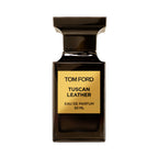 Refect Beauty Tom Ford Tuscan Leather Eau de Parfum in a sleek dark glass bottle with a gold label