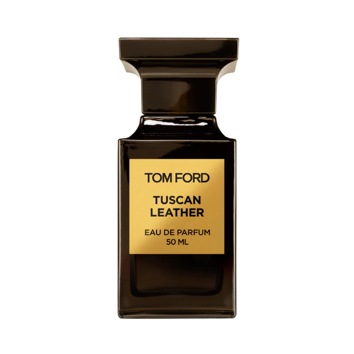 Refect Beauty Tom Ford Tuscan Leather Eau de Parfum in a sleek dark glass bottle with a gold label