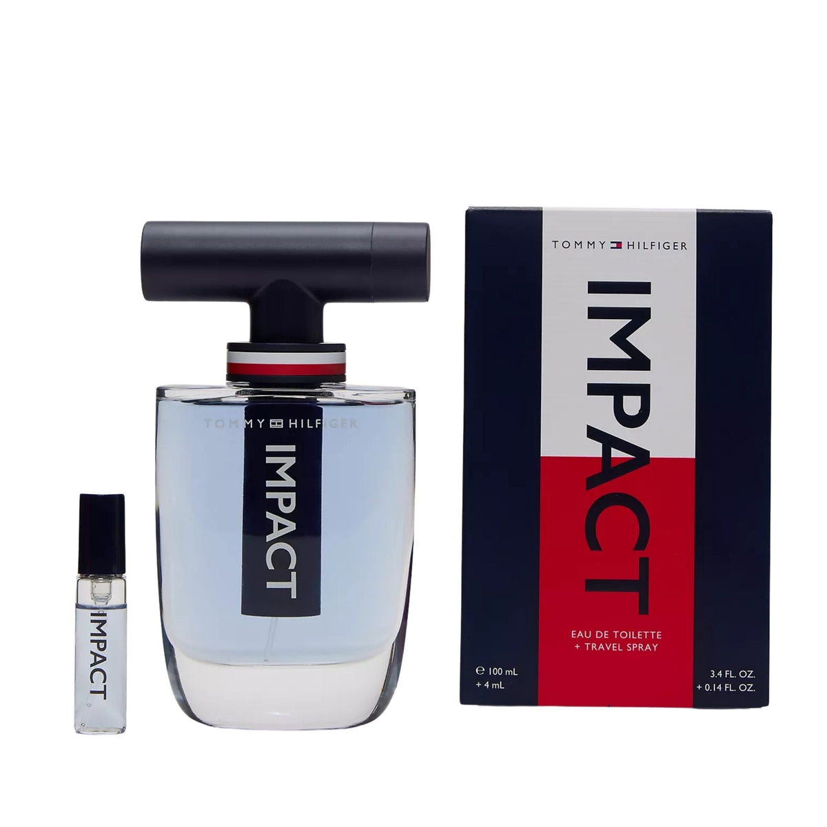 Refect Beauty Tommy Hilfiger Impact fragrance set with 100ml bottle, travel spray, and branded gift box