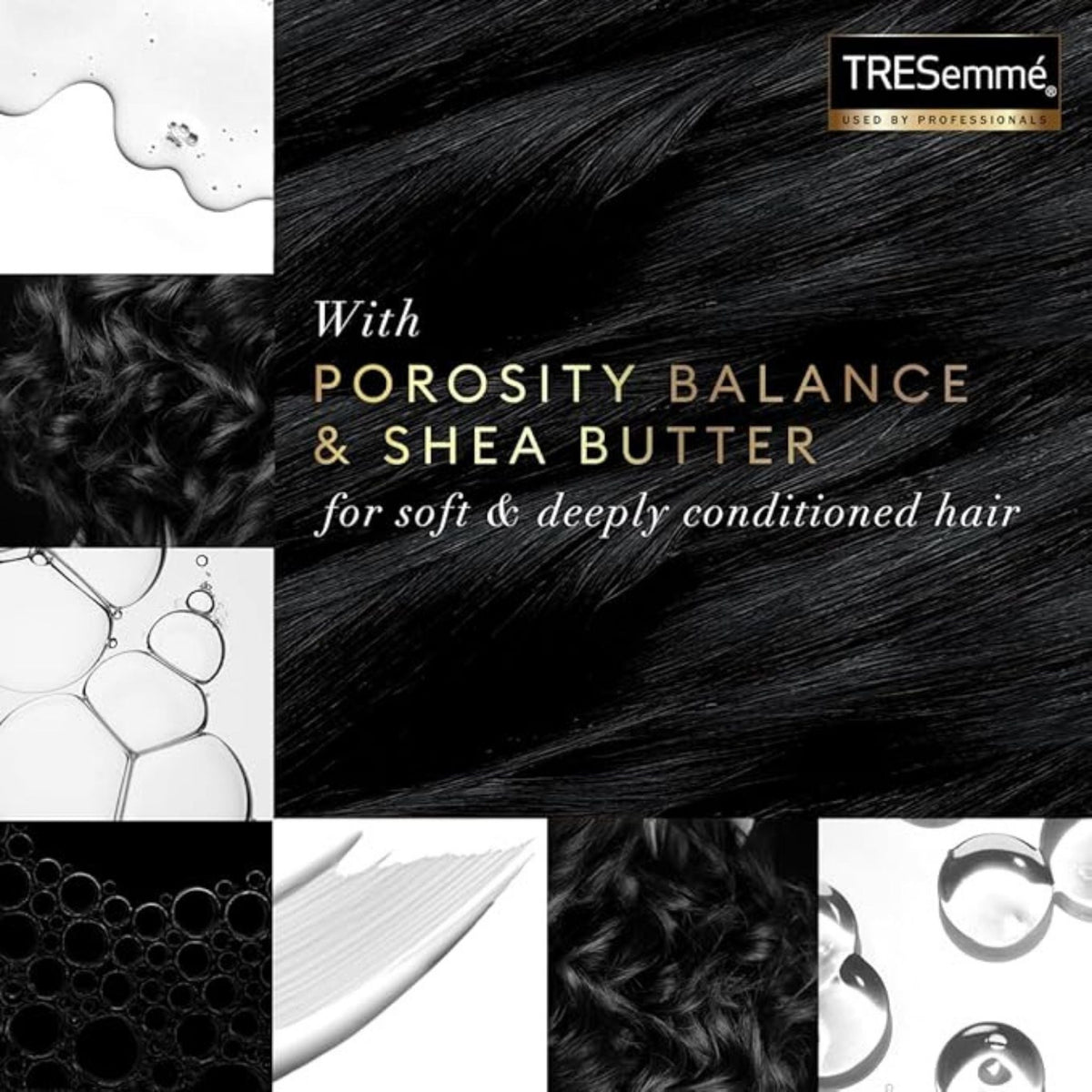 Refect Beauty TRESemmé Flawless Curls shampoo featuring shea butter and porosity balance for defined, soft curly hair.