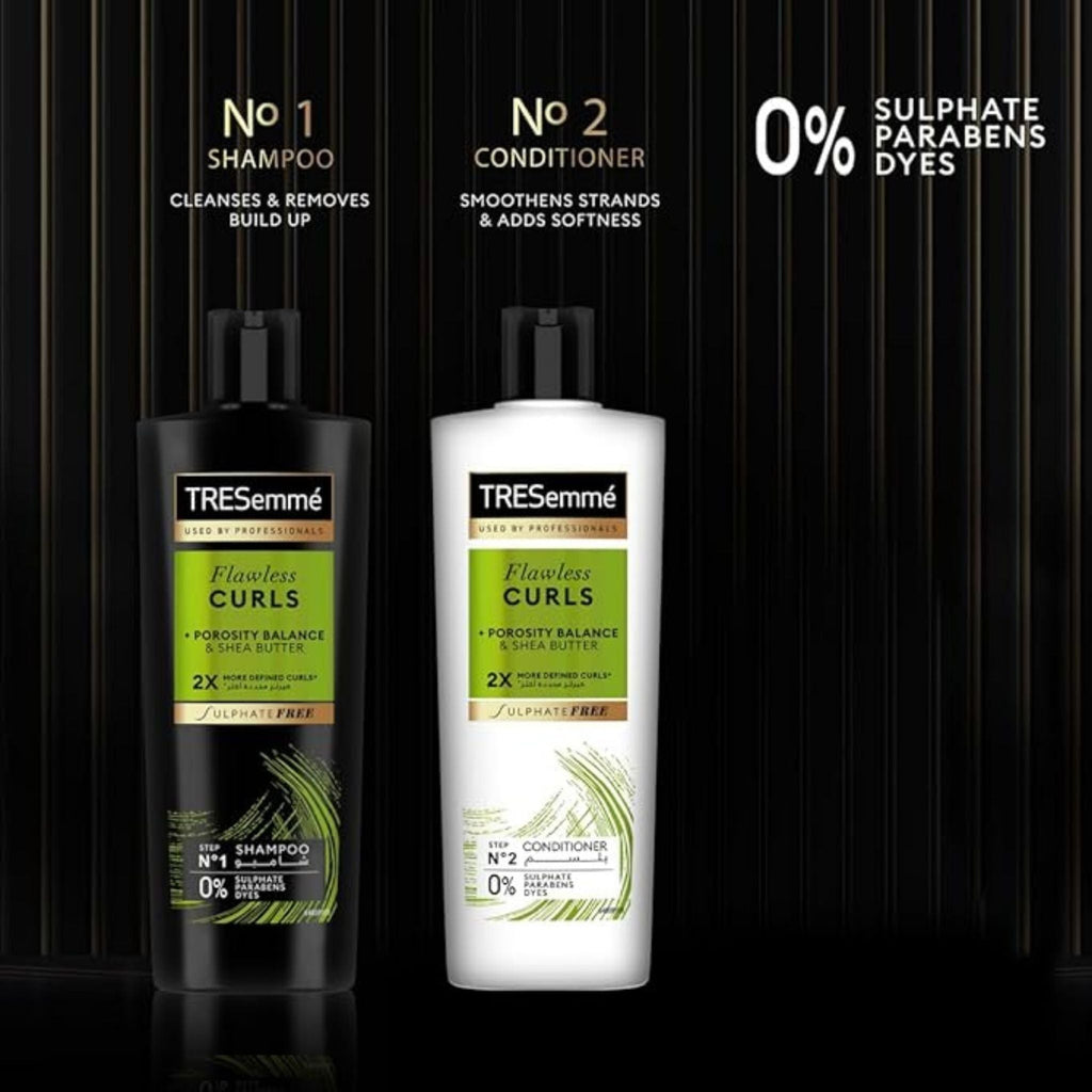 Refect Beauty TRESemmé Flawless Curls shampoo and conditioner set for defined, hydrated, and frizz-free curly hair.