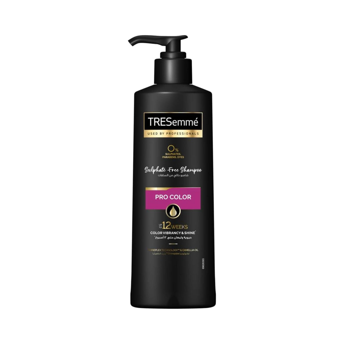 Refect Beauty Tresemme Pro Color sulfate-free shampoo bottle for colored hair with pump dispenser