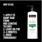 Refect Beauty Tresemme Pro Curls conditioner bottle with pump dispenser and instructions for curly hair care