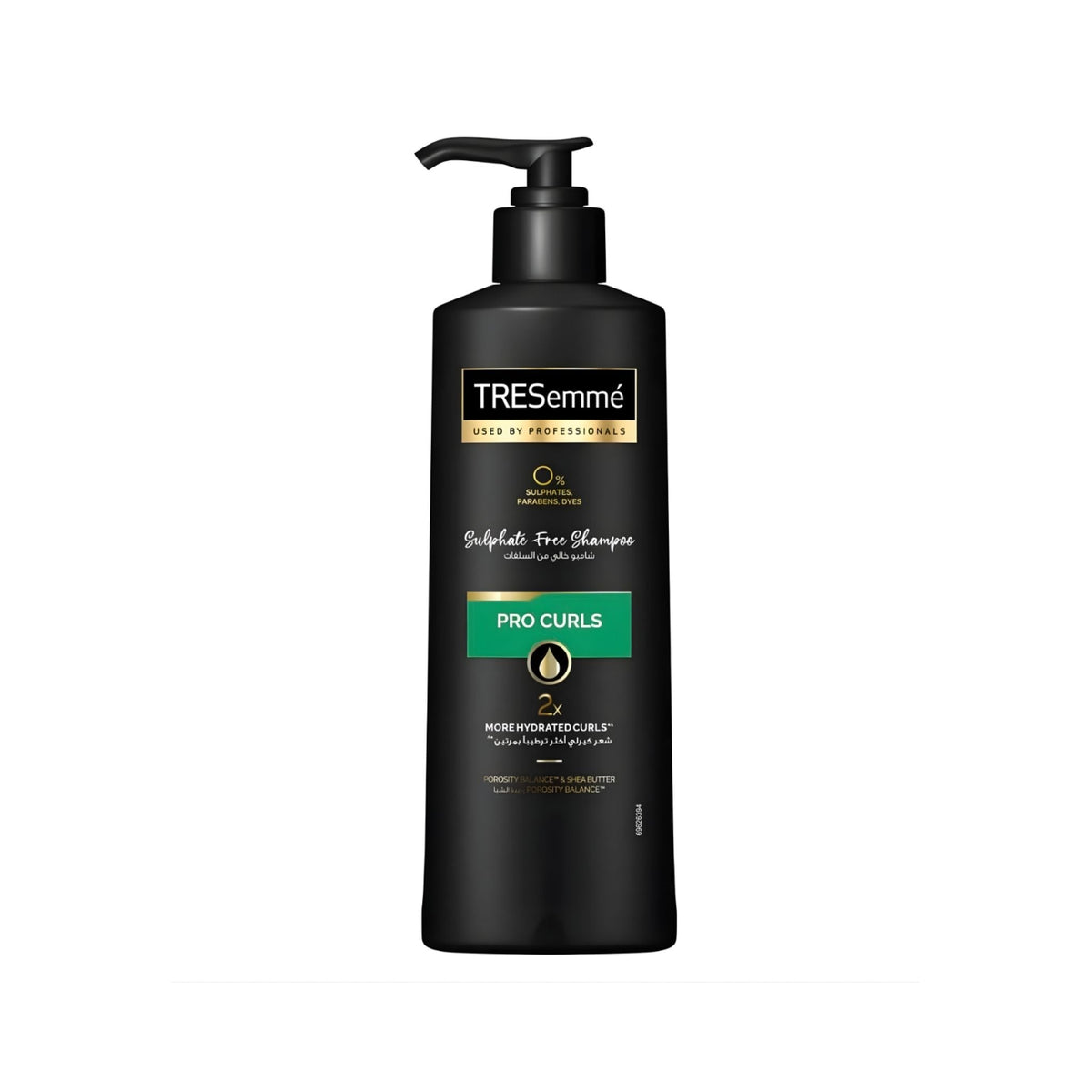 Refect Beauty Tresemme Pro Curls sulphate-free hydrating shampoo bottle with a black pump dispenser