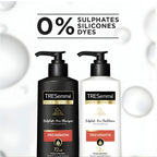Refect Beauty Tresemme Pro Keratin shampoo and conditioner bottles with 72-hour frizz control and 0% sulphates.