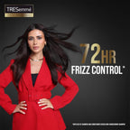 Refect Beauty Tresemme Pro Keratin Shampoo advertisement featuring a woman with sleek, smooth hair in a red blazer.