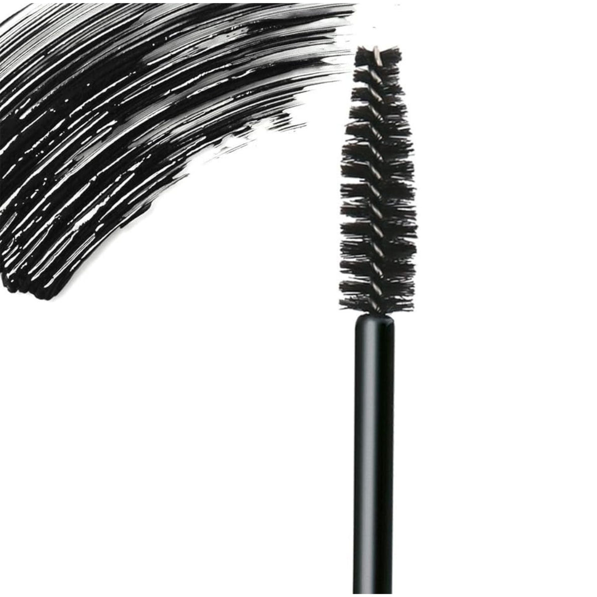 Refect Beauty Golden Rose Ultra Volume X4 mascara wand with a black volumizing brush and a swatch of intense black ink