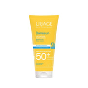 Refect Beauty Uriage BarieSun SPF 50+ silky milk sunscreen for sensitive skin in a yellow squeeze tube